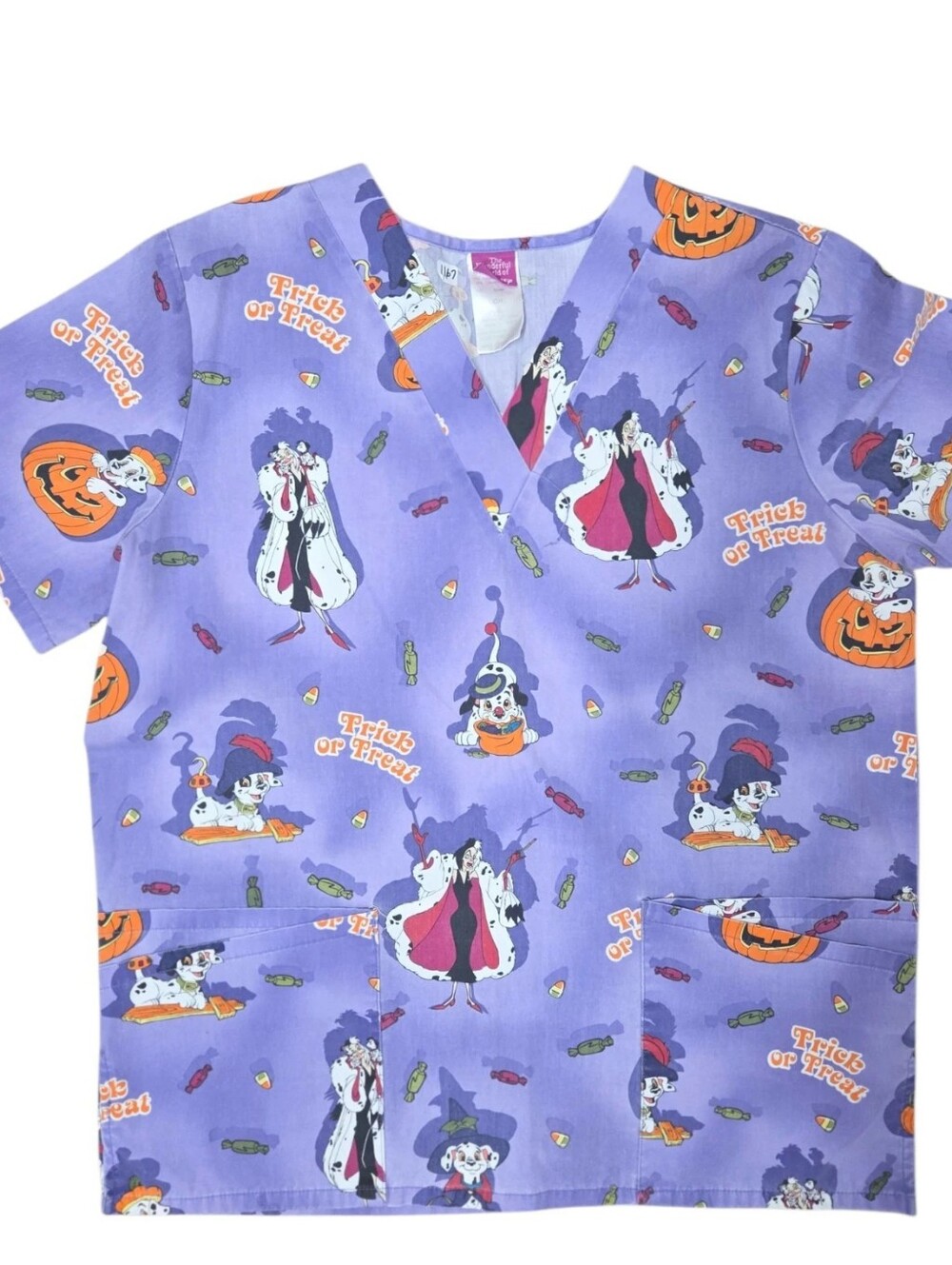 Dalmations Halloween Scrub Top